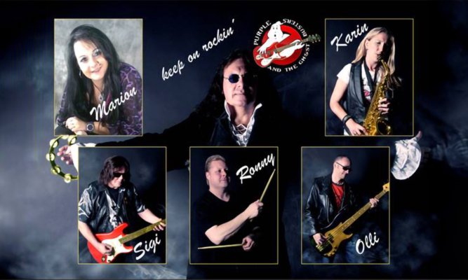 Veranstaltugssujet des Konzerts von Purple and the Ghostbusters im Orpheum Graz. 